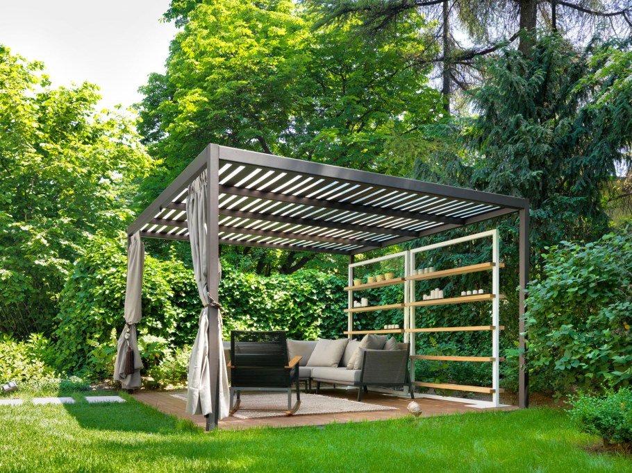 Беседка пергола парк металл дерево