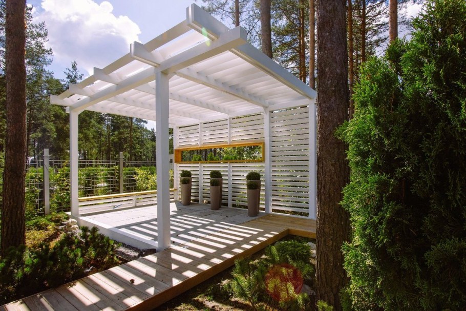 Беседка пергола парк металл дерево