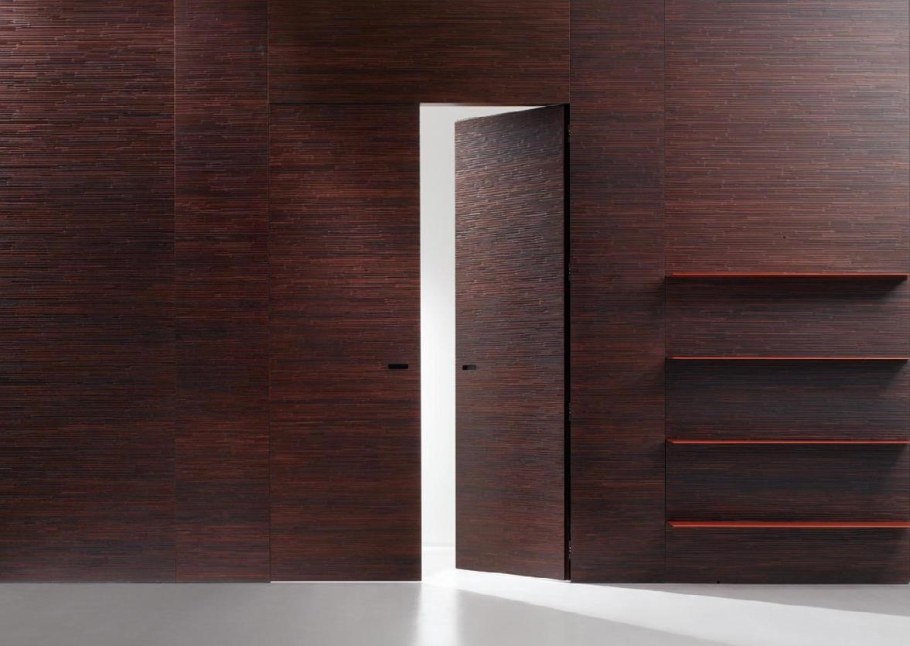 Скрытая дверь деревянные панели