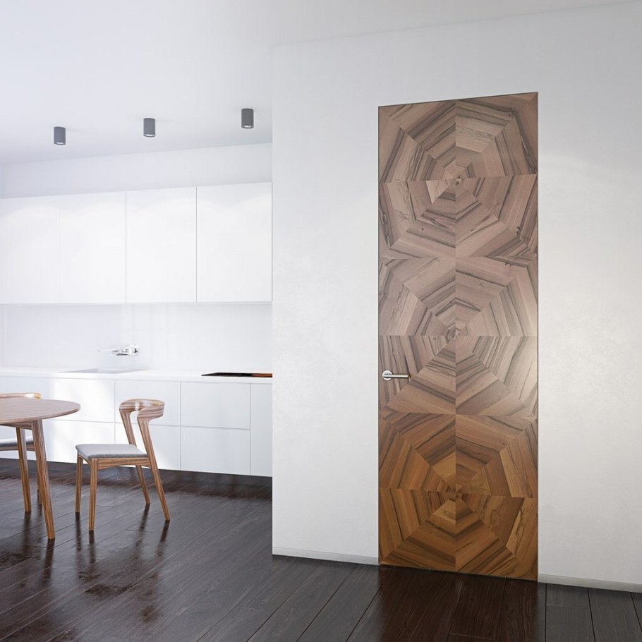 Дизайнерские двери из шпона