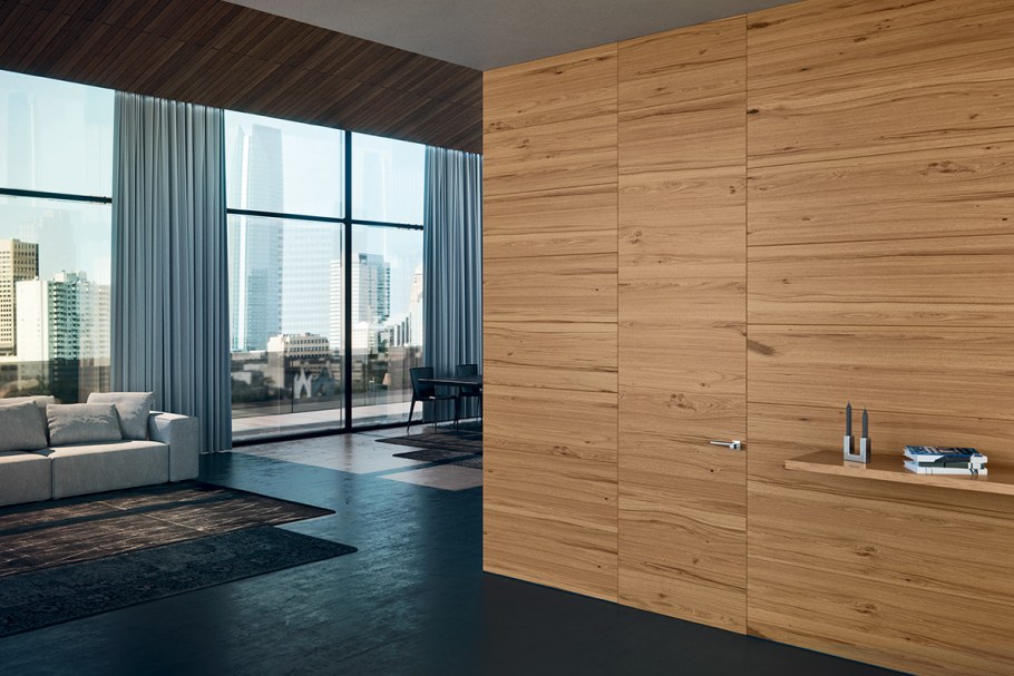 Двери Инвизибл под шпон