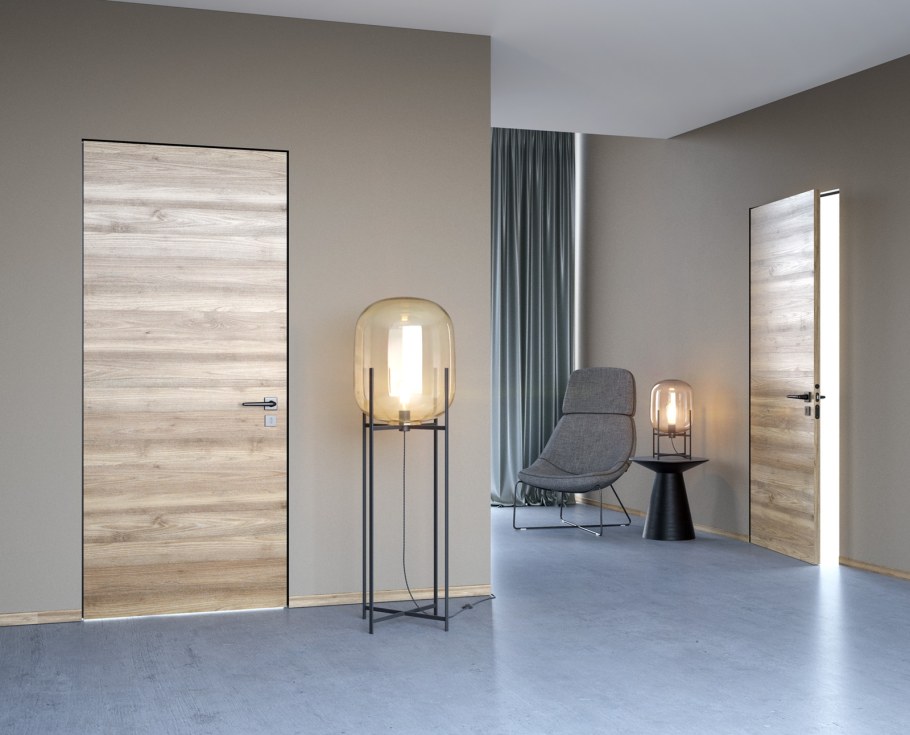 Двери Инвизибл шпон