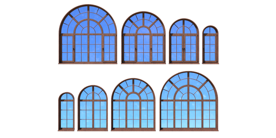 Арочное окно Revit