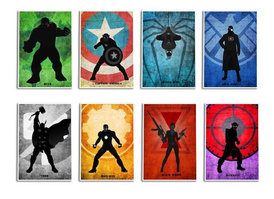 Плакаты супергероев Марвел