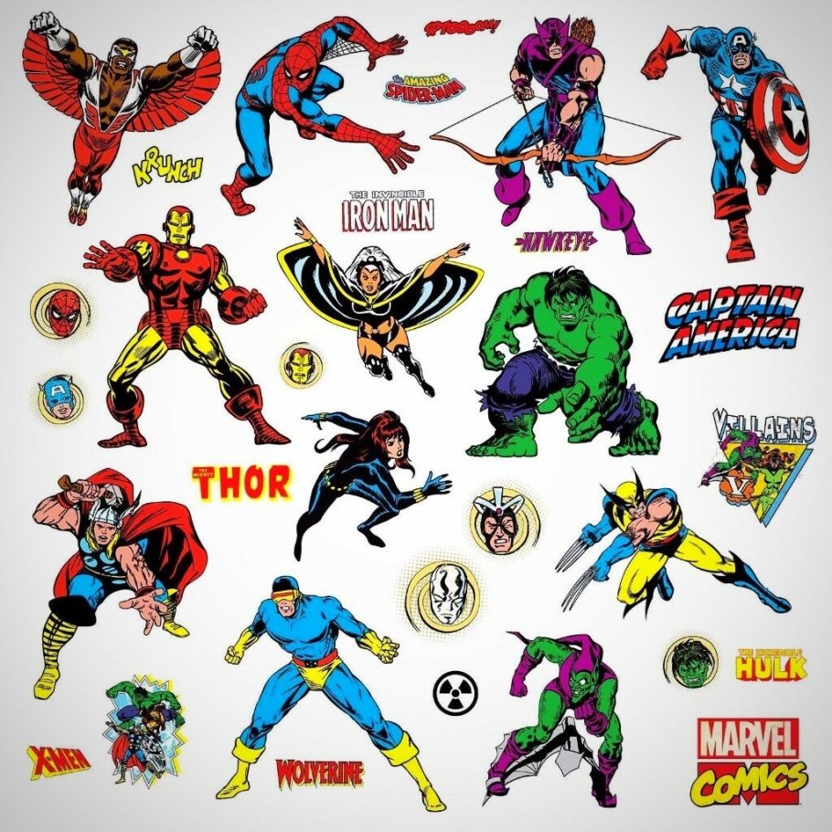 Наклейки для мальчиков с супергероями