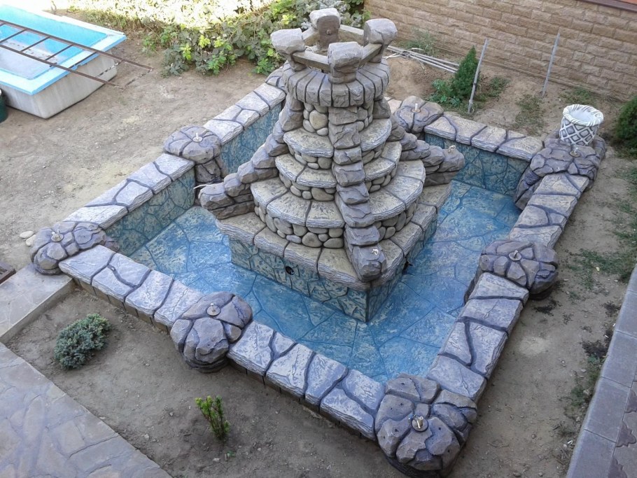 Декоративные водопады из бетона