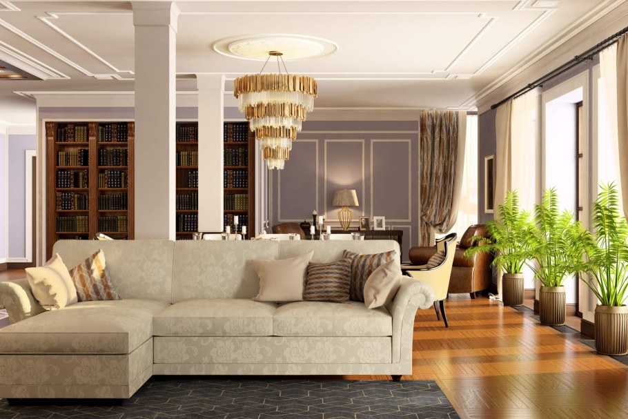 Изысканный интерьер гостиной