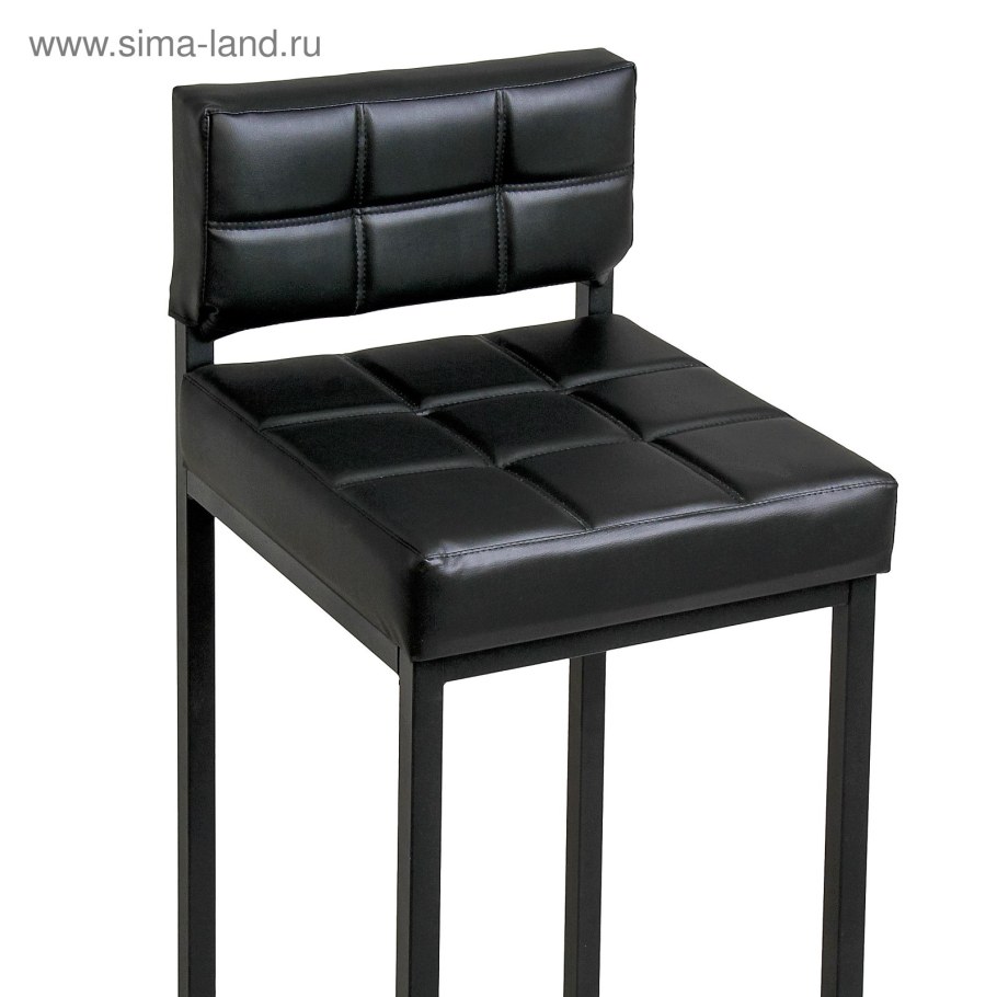 Стул барный лофт-1 со спинкой, черный