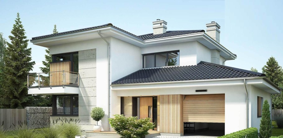 Красивый дом с большим гаражом