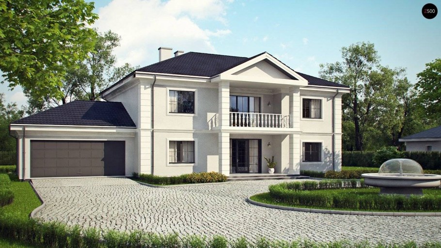 Z500 проекты двухэтажных домов с гаражом
