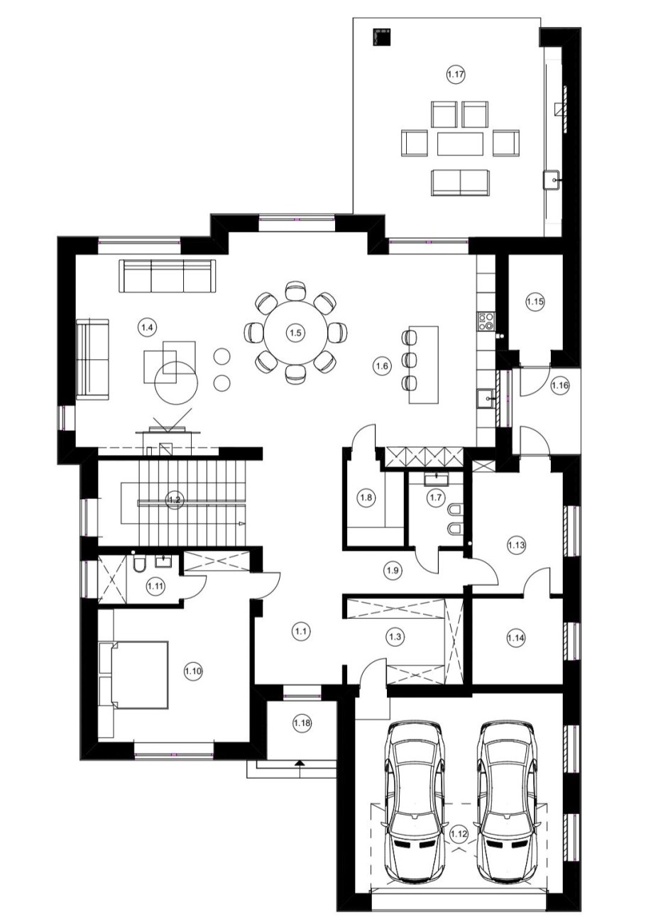 Схема виллы