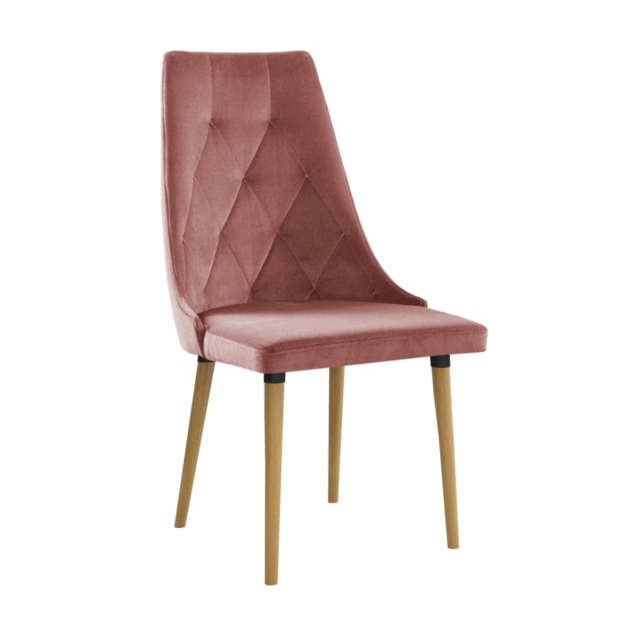 Велюровый стул с деревянными ножками