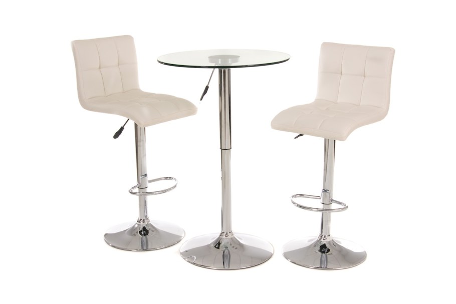 Барный стол круглый белый