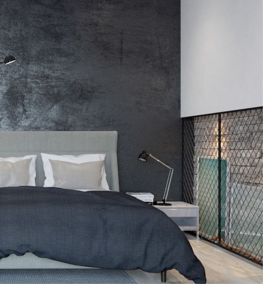 Брутализм спальня интерьер Павел Алексеев