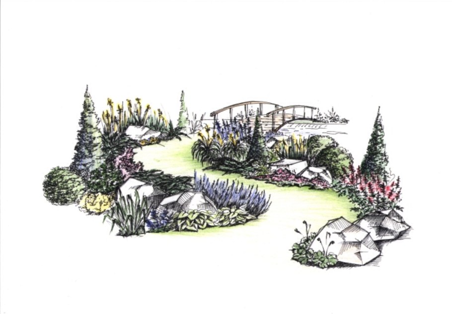 Рокарий хвойный схема