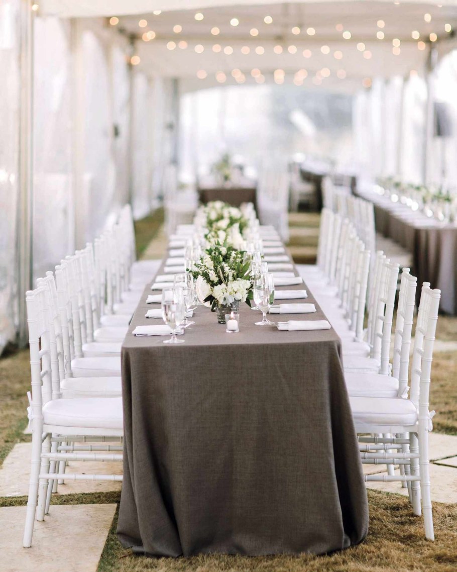 Декор длинного стола на свадьбу