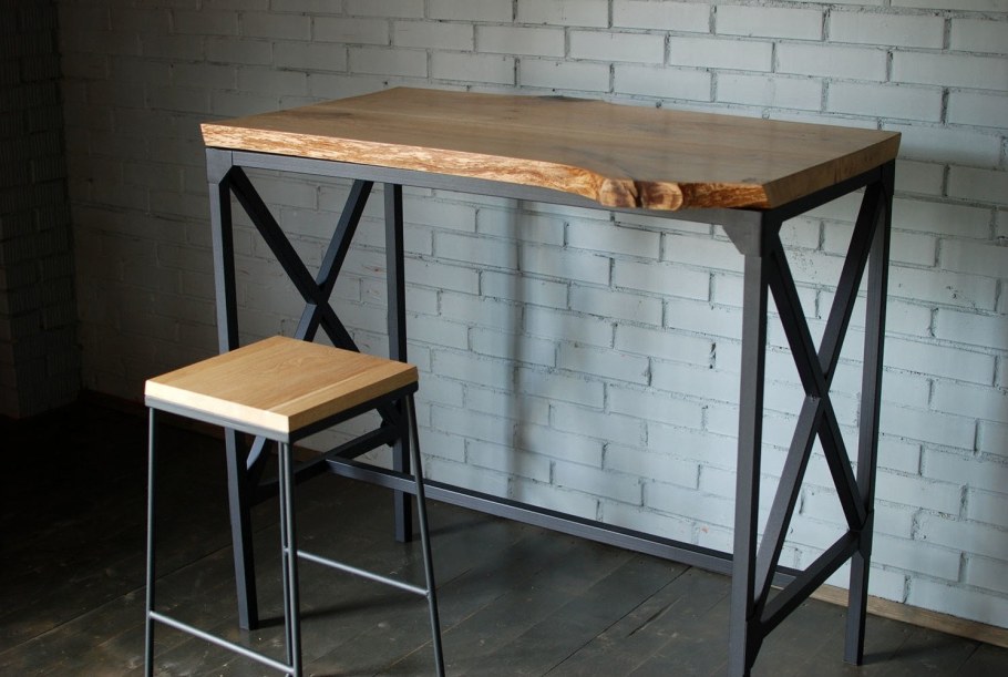 Барная стойка лофт из слэба