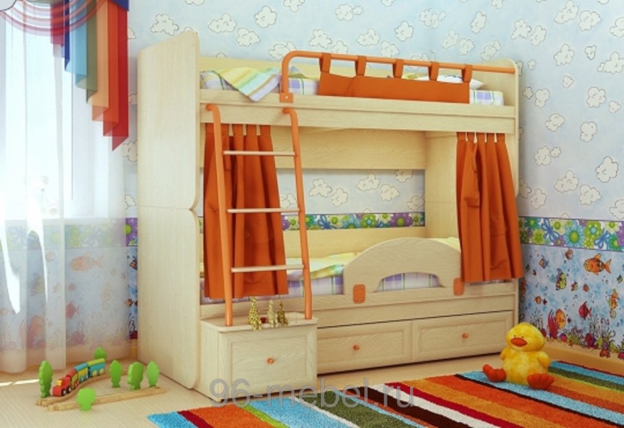 Детская двухъярусная кровать Сканд Немо