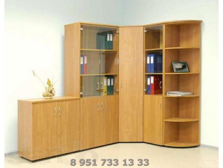 Угловой офисный шкаф