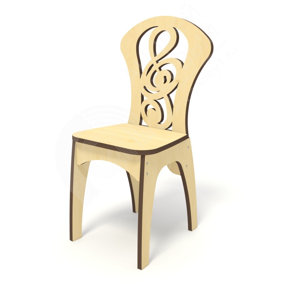 Стул детский «скрипичный ключик» лак