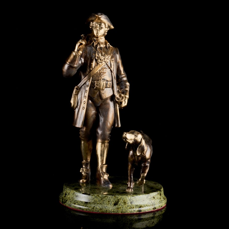 Бронзовая фигурка " охотник " 1911 Schwerdtner