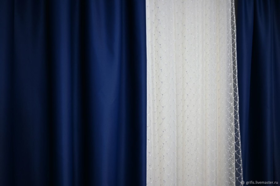 Шторы блэкаут индиго