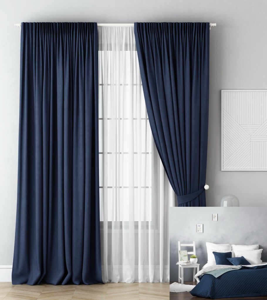 Синие шторы