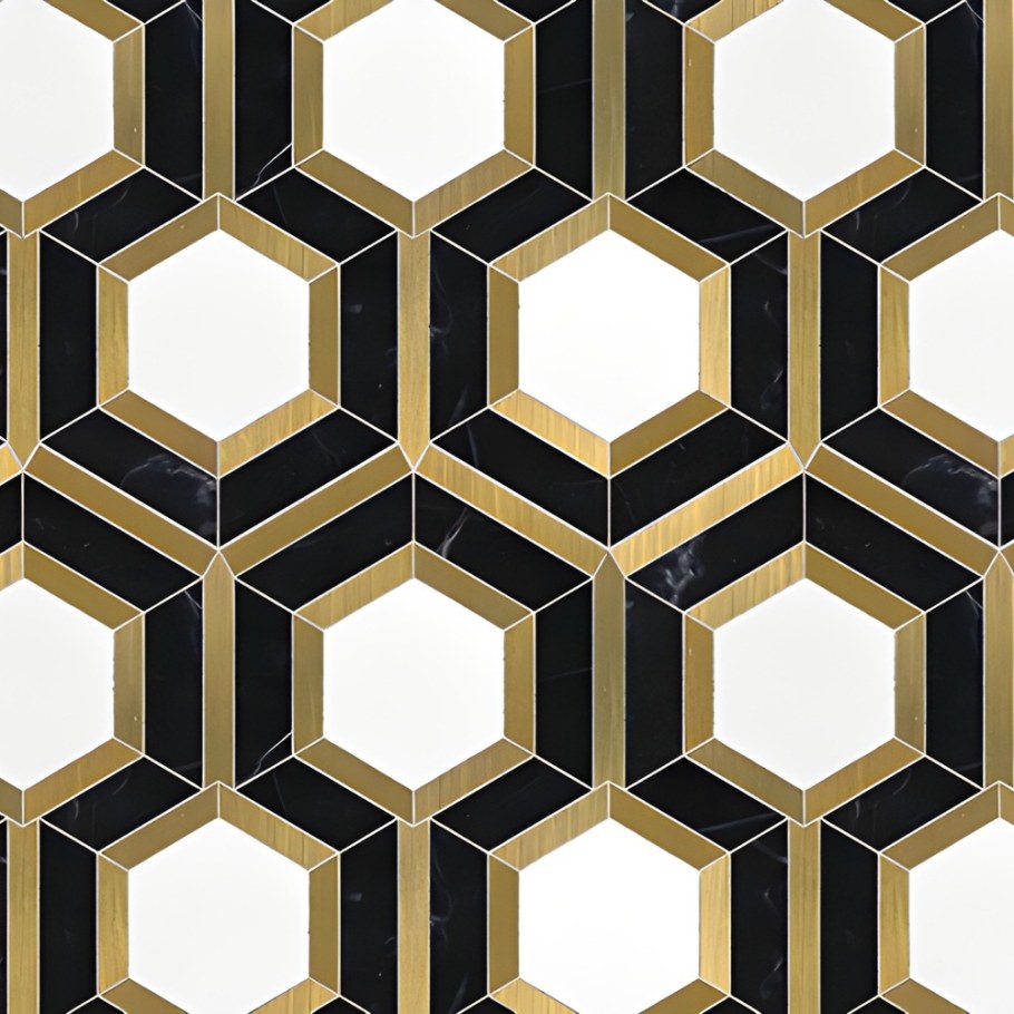 Арт деко мраморная мозаика