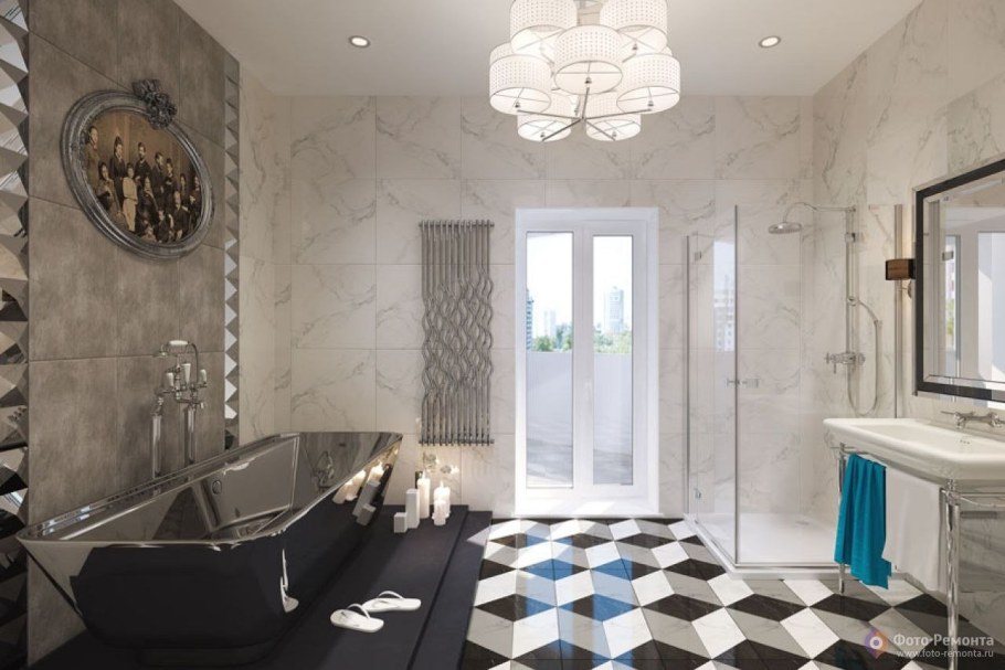 Ванна арт деко мрамор