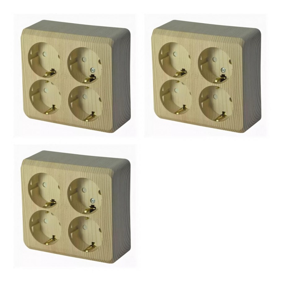 Этюд розетка четырехместная