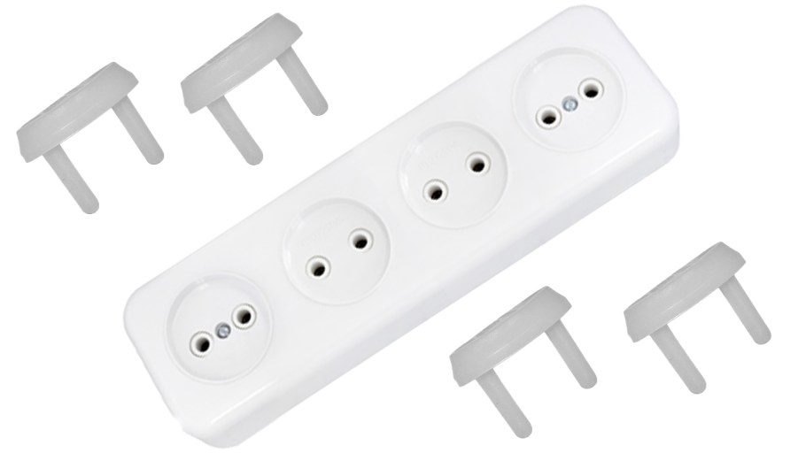 Розетка четверная накладная