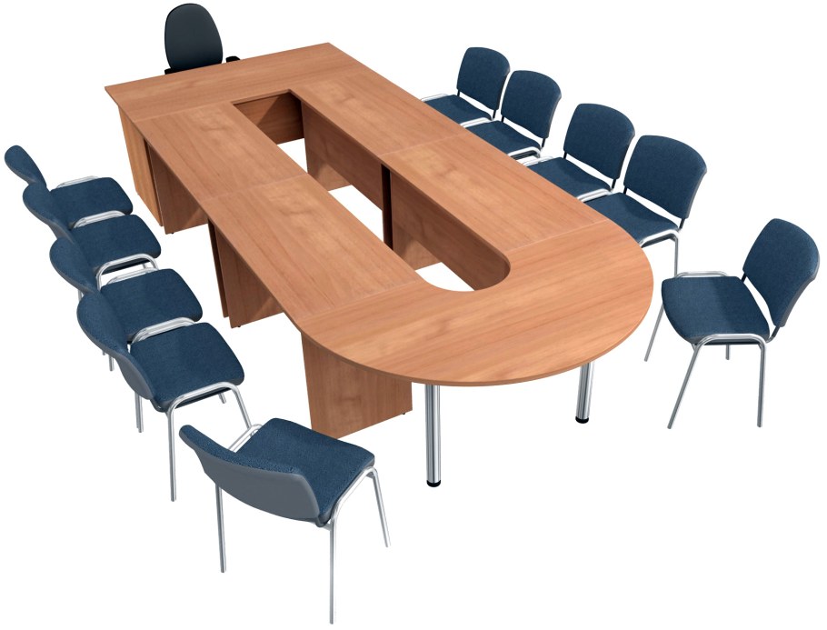 Vrt стол для совещаний (240*120h72) (Акация Аури/алюминий)