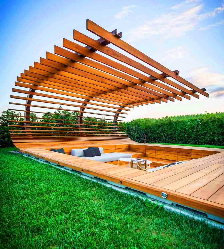 Пергола из термодерева