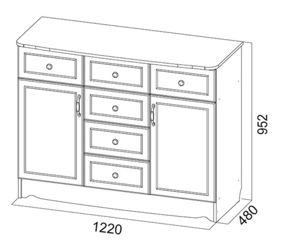Комод акварель море 1sv мебель