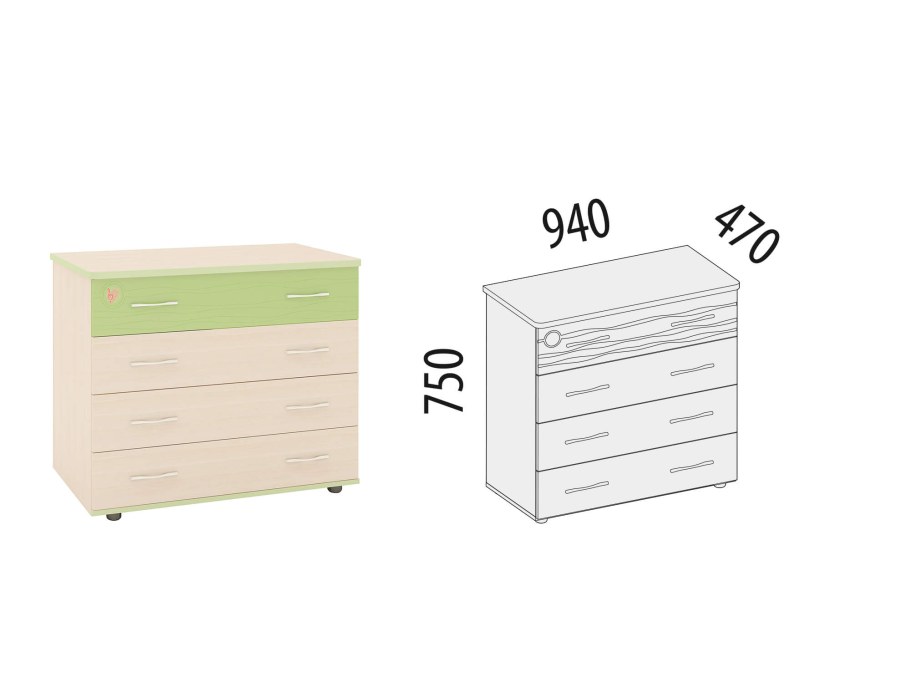 Комод акварель DAVITA мебель