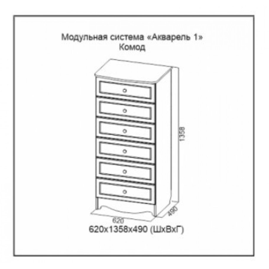 Комод SV-мебель акварель 1