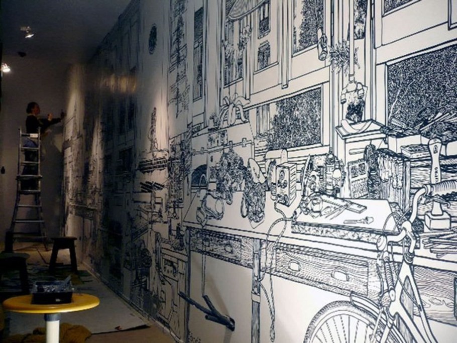 Роспись стен маркером