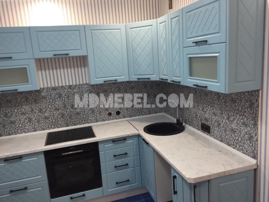 Модульная кухня "Барселона" - голубой тик