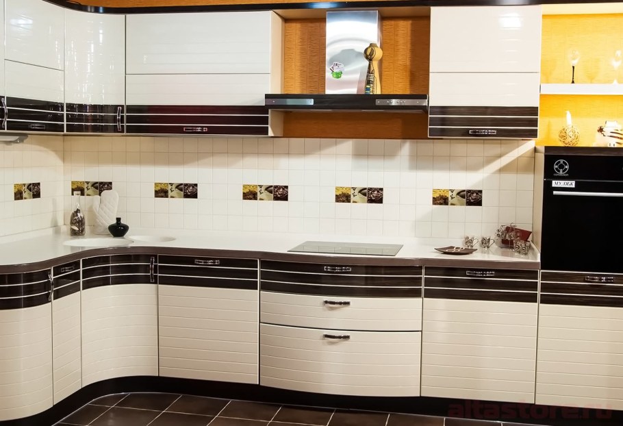 Кухня Барселона эмаль шпон