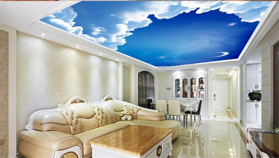 Нетканые обои для потолка