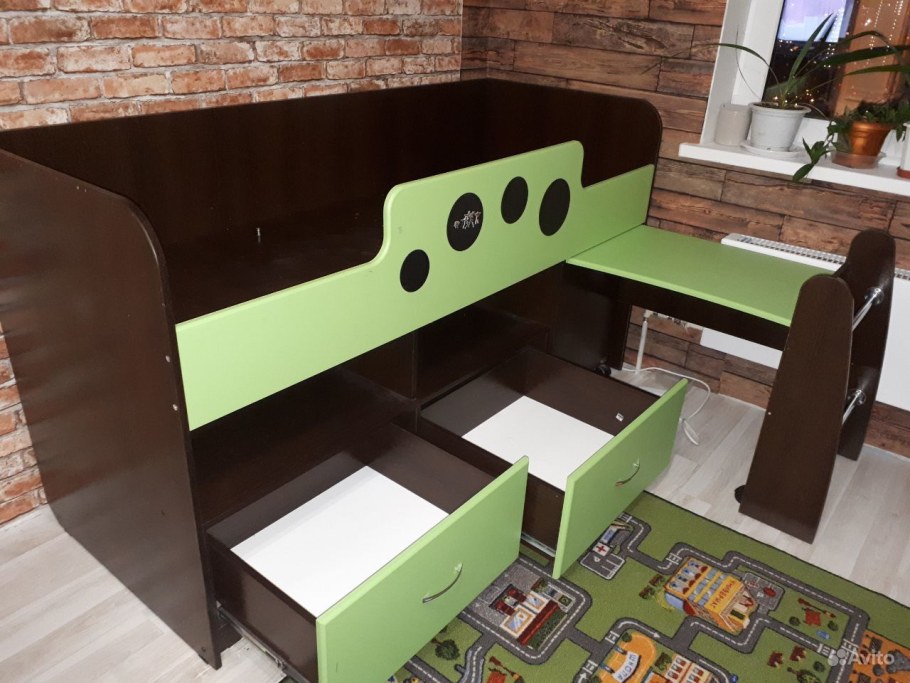 Детская кровать чердак Антошка