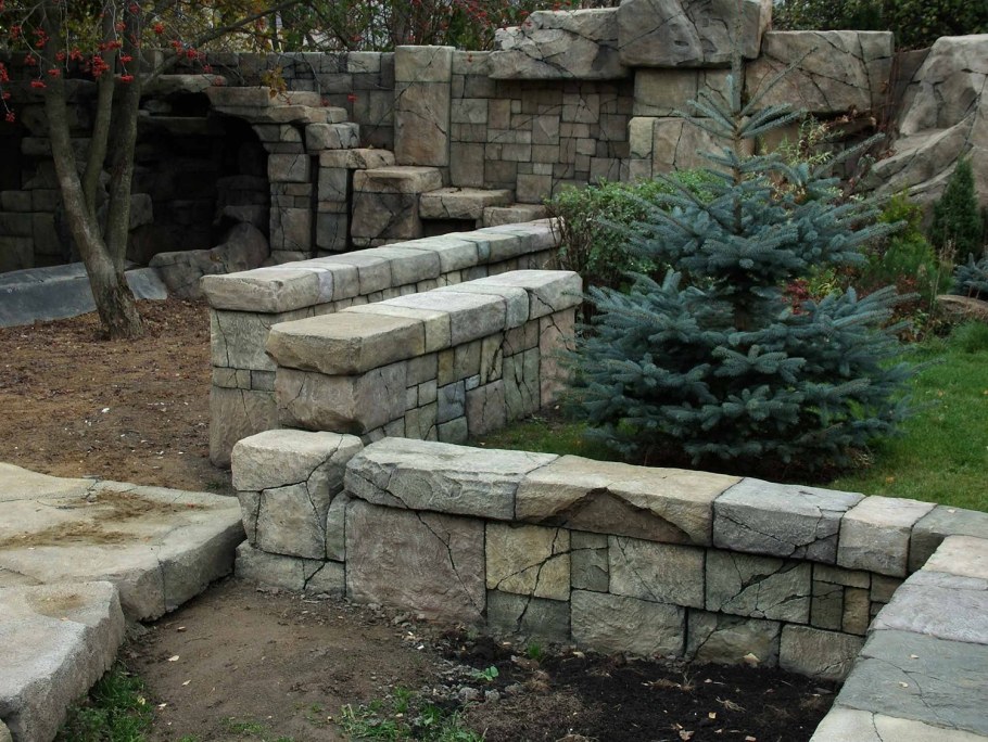 Террасирование склонов камнем