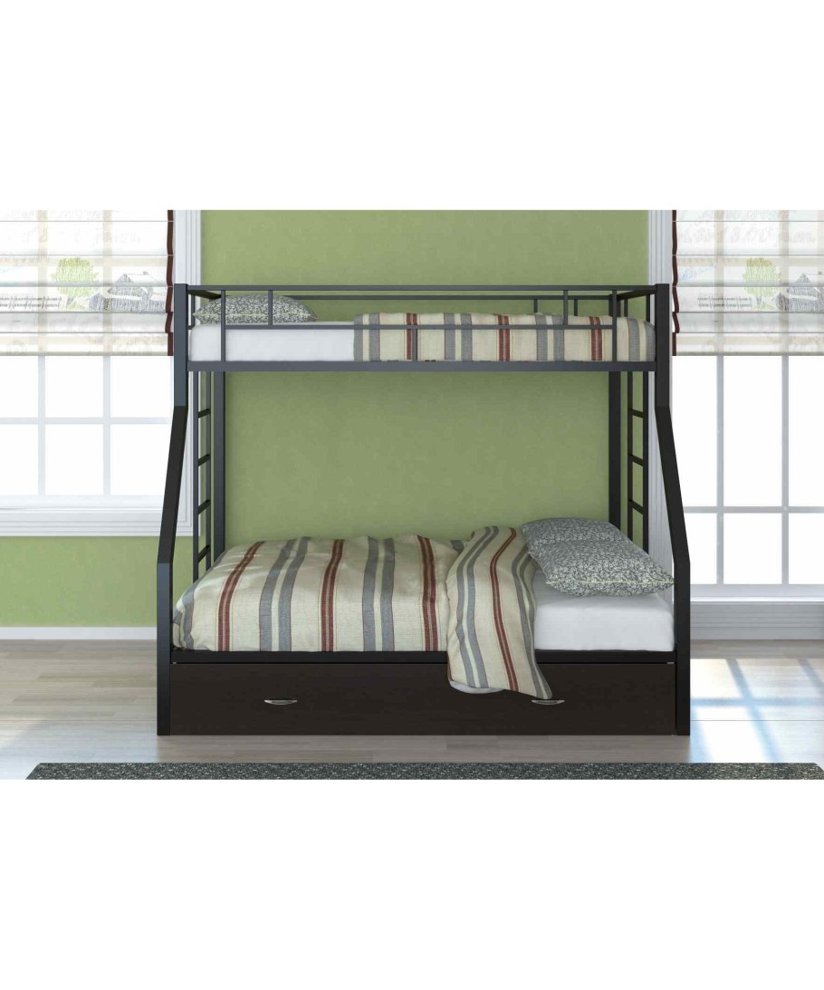 Двухъярусная кровать металлическая "Барселона Твист" с ящиками