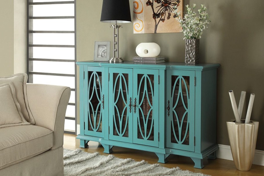 Бирюзовый комод в интерьере