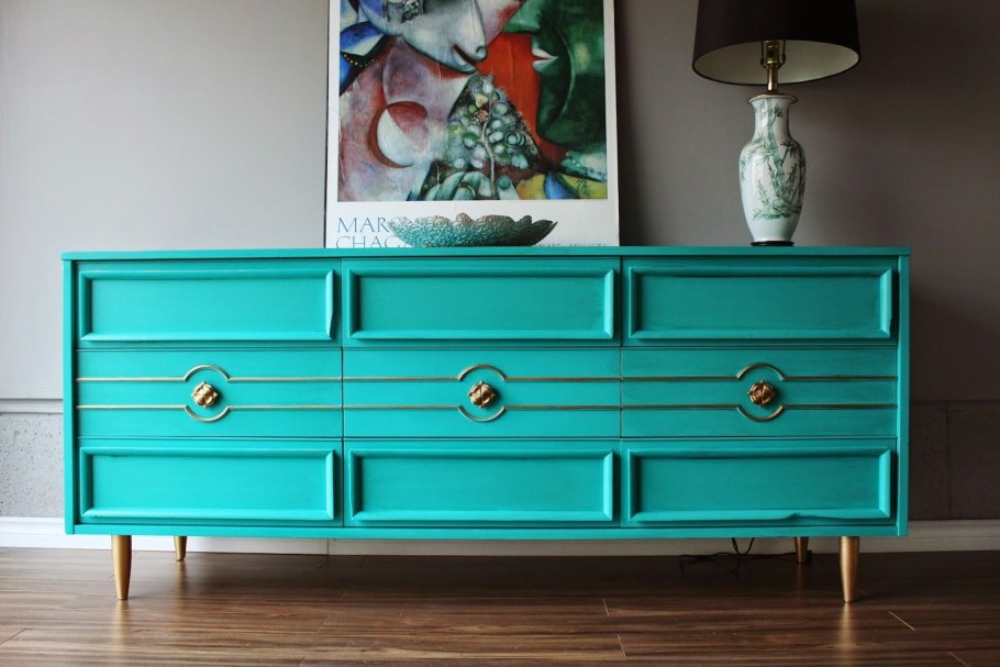 Бирюзовый комод
