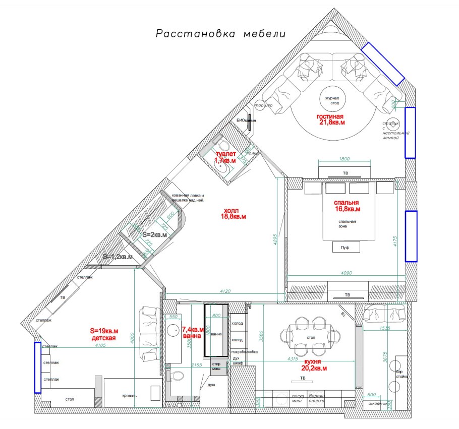 Квартира 100 кв м планировка