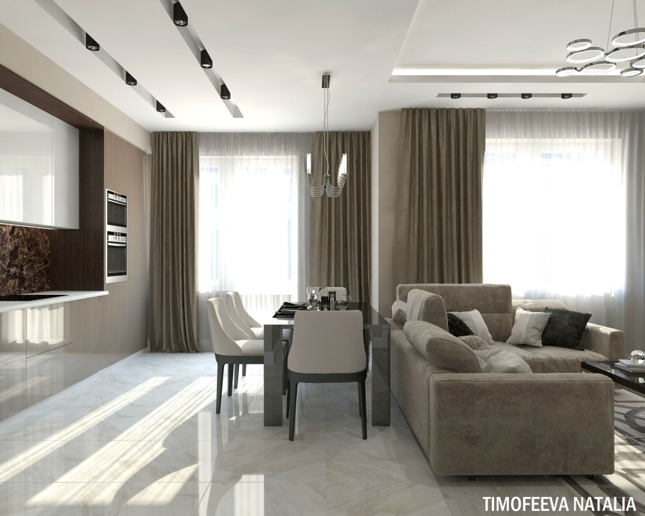 Проект трехкомнатной квартиры 100 кв.м