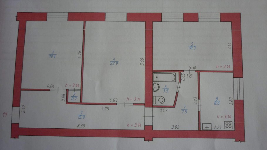 Квартира 100 кв метров планировка