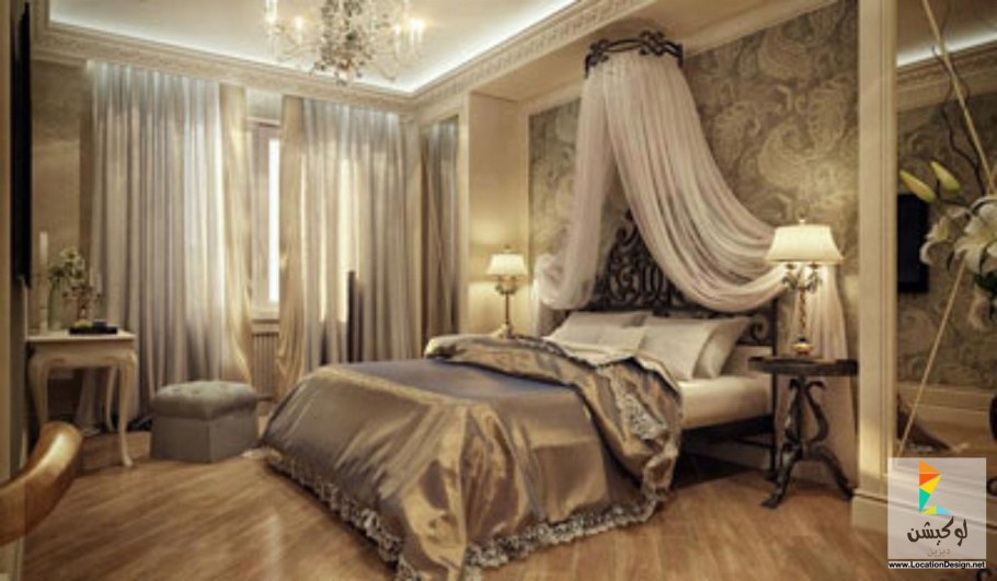 Шторы в спальню в стиле арт деко