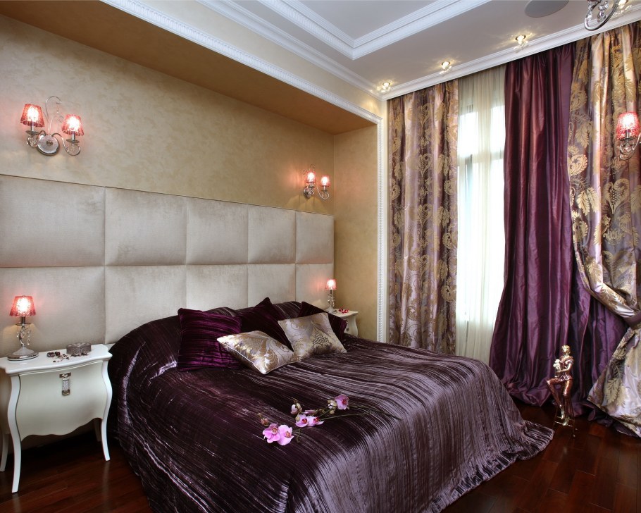 Занавески в стиле арт деко в спальню